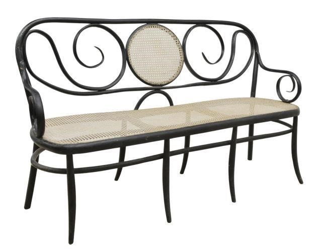 Appraisal: Viennese bentwood bench in the manner of Thonet early th