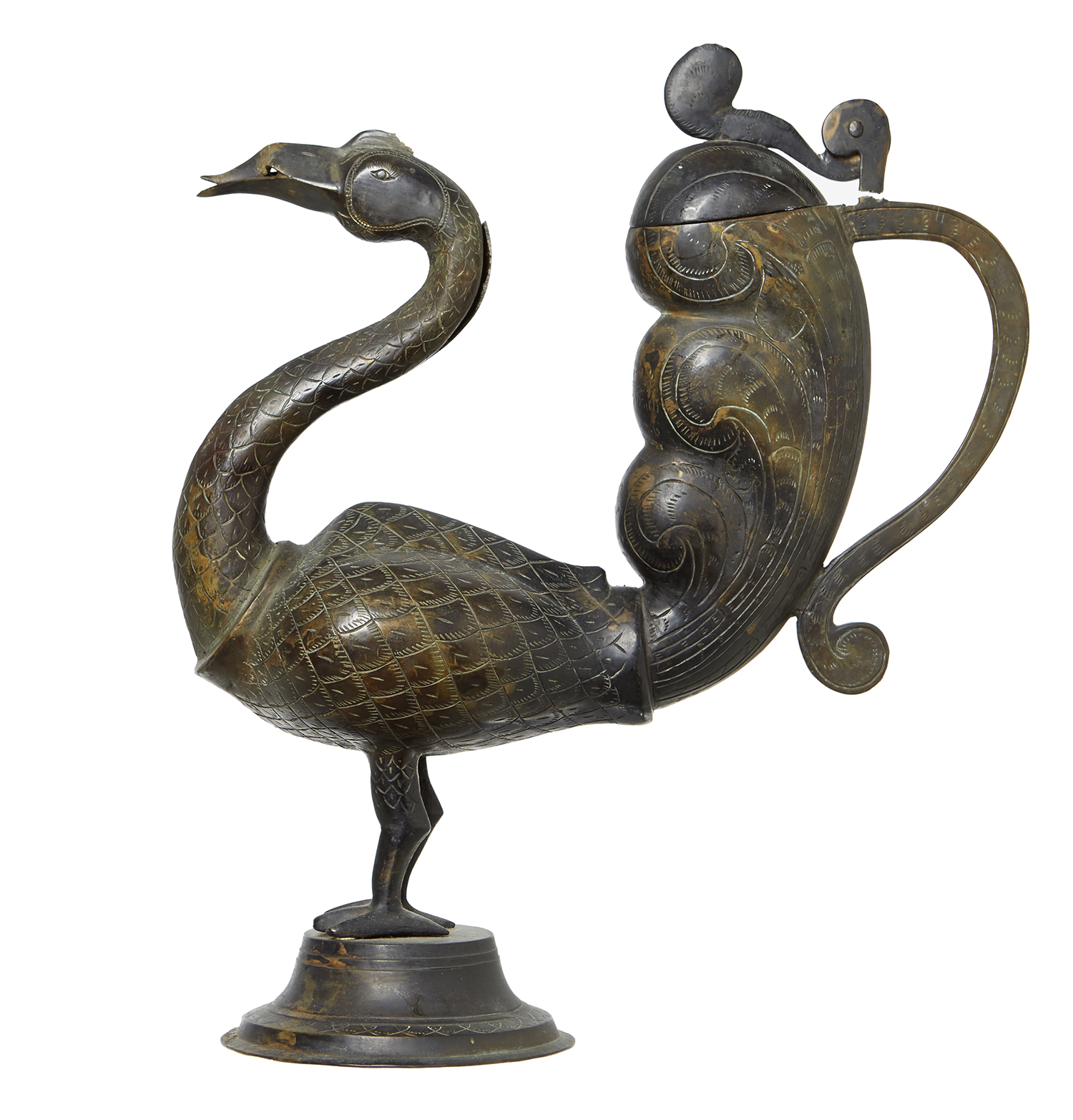 Appraisal: AN INTERESTING BIRD FORM INDIAN EWER TH TH CENTURY Depicted