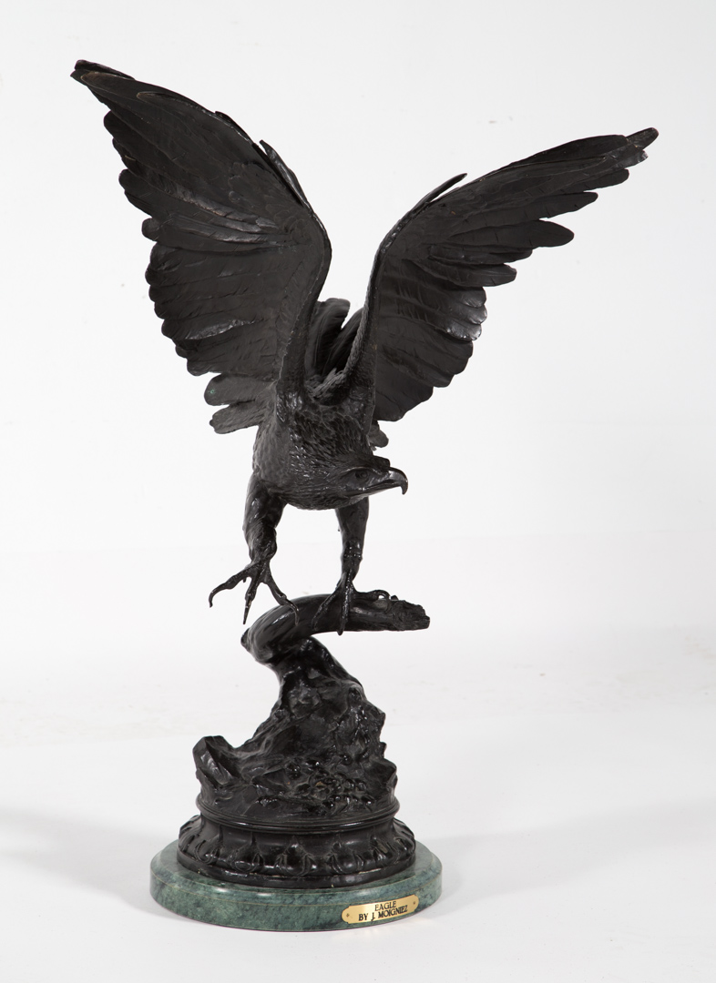 Appraisal: After Moigniez Eagle bronze modeled as eagle with spread wings