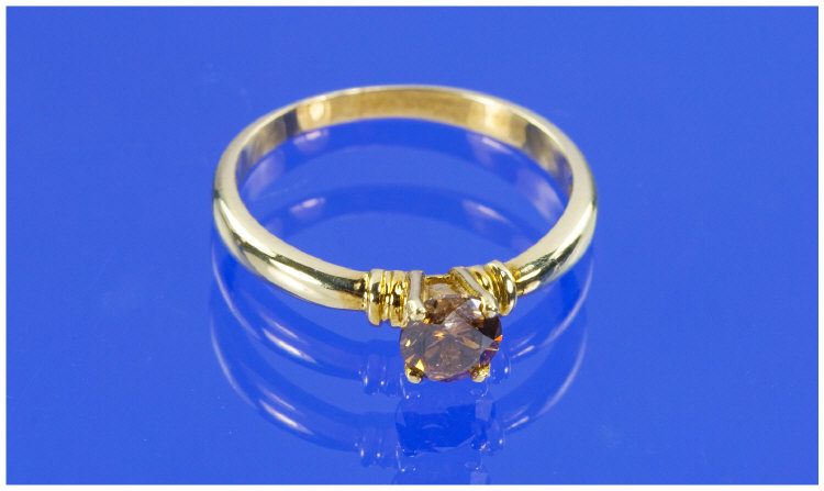 Appraisal: ct Gold Fancy Brown Coloured Diamond Solitaire Four Claw Setting