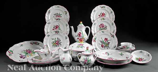 Appraisal: An Extensive Luneville Fa ence Dinner Service comprising a coffee