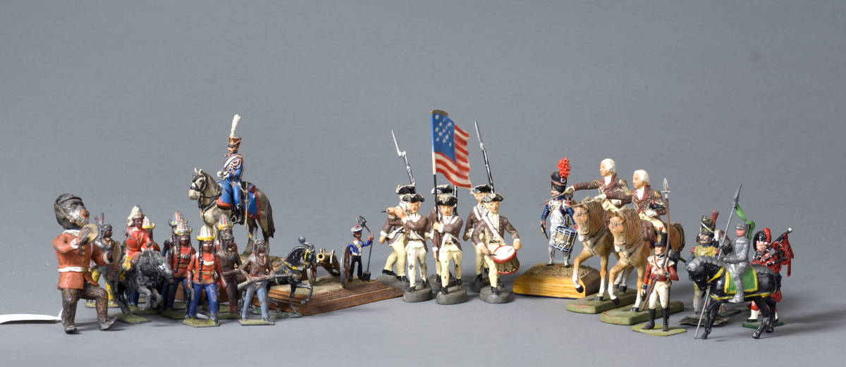 Appraisal: GROUP OF PAINTED LEAD AND COMPOSITION TOY SOLDIERS BY BRITAINS