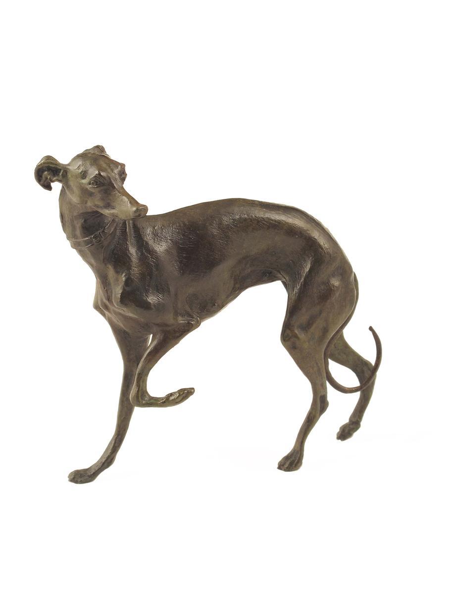 Appraisal: A bronze standing whippet