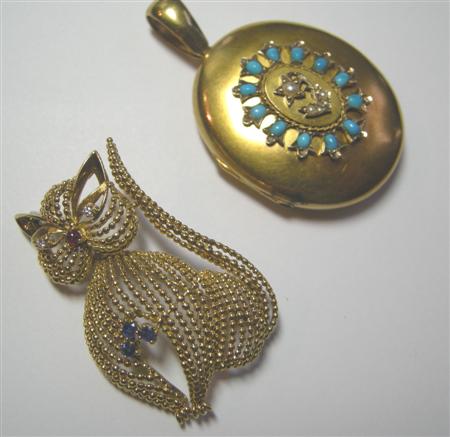 Appraisal: A late Victorian gold locket satin finish and set with