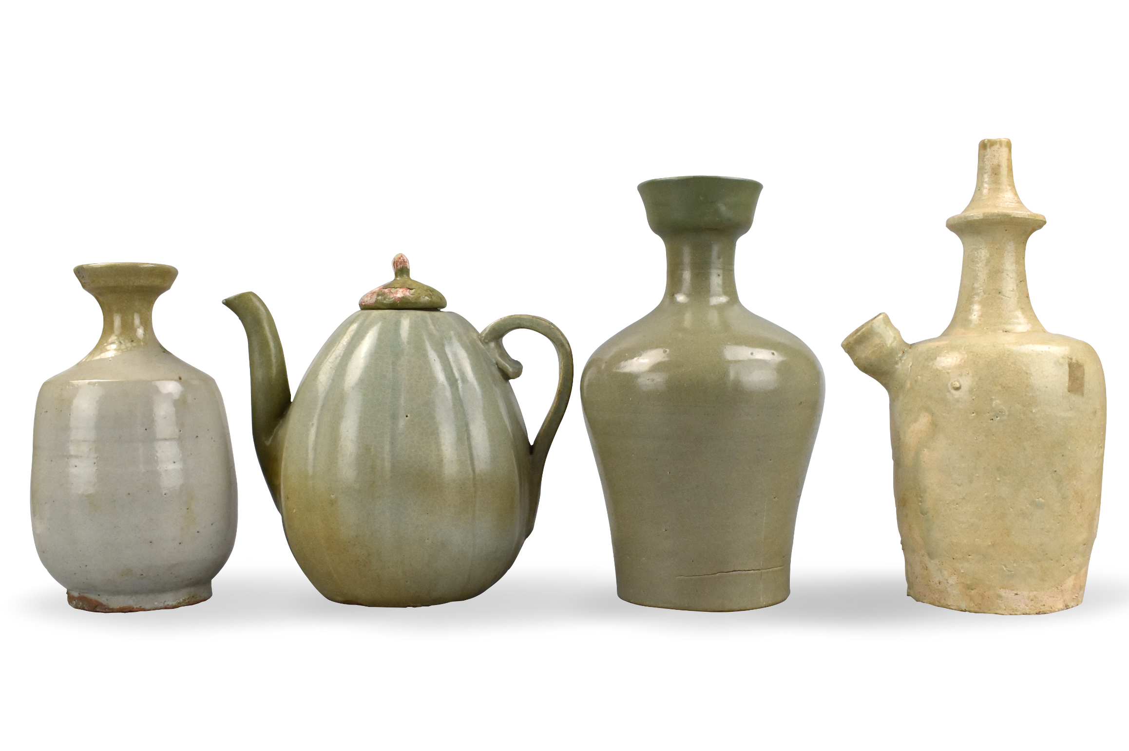 Appraisal: A group of different shaped glazed Korean - th C