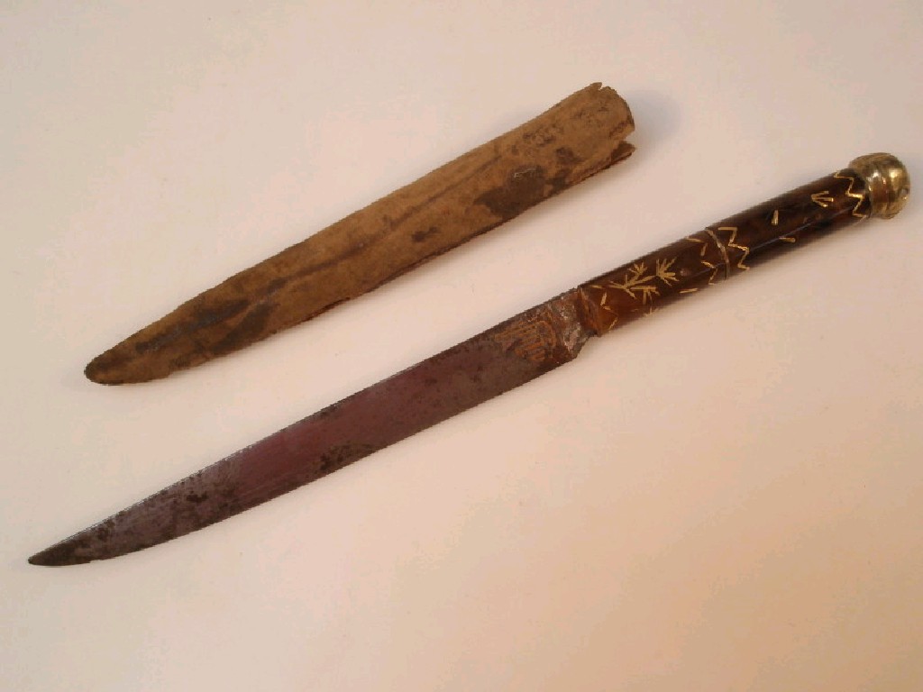 Appraisal: A Persian knife with sheath cm