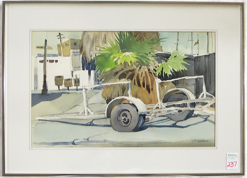 Appraisal: JEROME PRIEBE GASTON WATERCOLOR ON PAPER Santa Ana California -