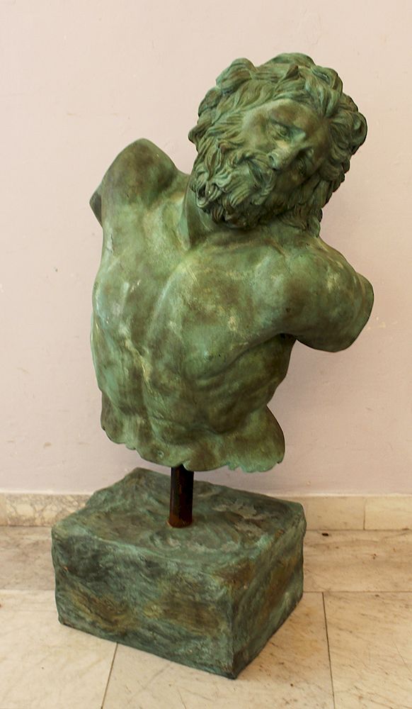 Appraisal: Large Bronze Torso Large Bronze Torso of a Satyr bronze