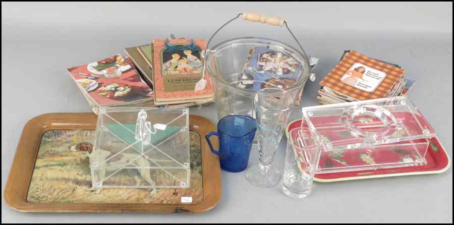 Appraisal: COLLECTION OF BAR ITEMS Comprised of eight cocktail glasses four