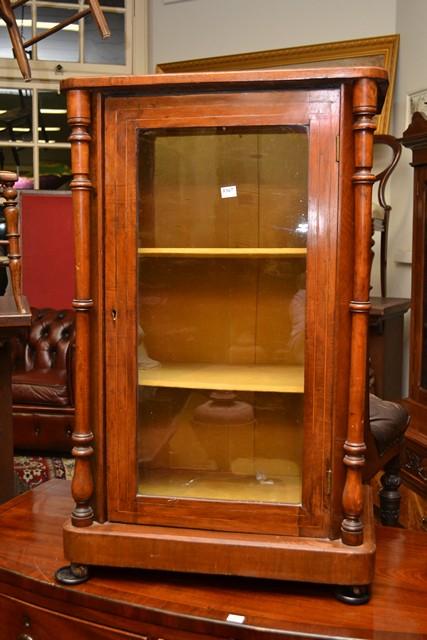 Appraisal: A VICTORIAN DISPLAY CABINET WITH INLAID TOP A VICTORIAN DISPLAY