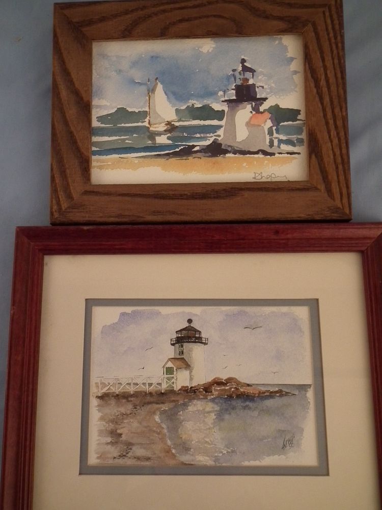 Appraisal: LAZARUS NANTUCKET PAINTINGS Lot of very small contemporary Nantucket oil