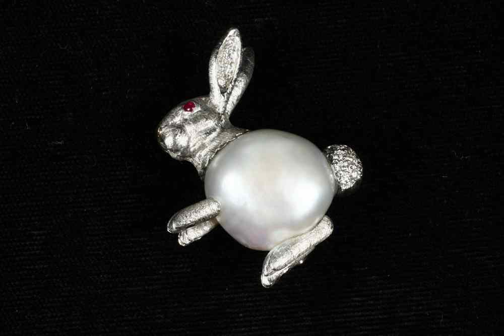 Appraisal: BROOCH - Rare one of a kind handmade K white