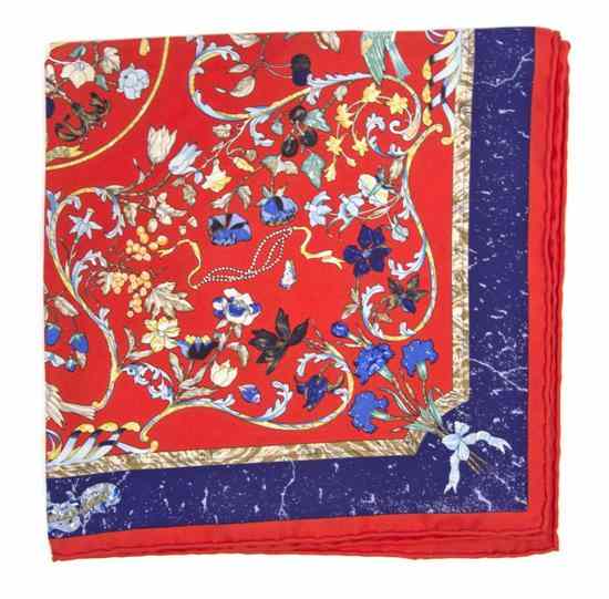 Appraisal: An Hermes Silk Scarf in a 'Pierres Orient' motif Labeled