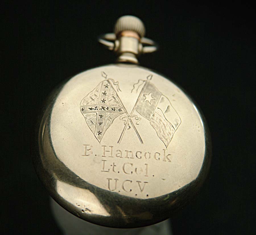 Appraisal: NICKEL-PLATED TEXAS UNITED CONFEDERATE VETERANS INSCRIBED POCKET WATCH Made by