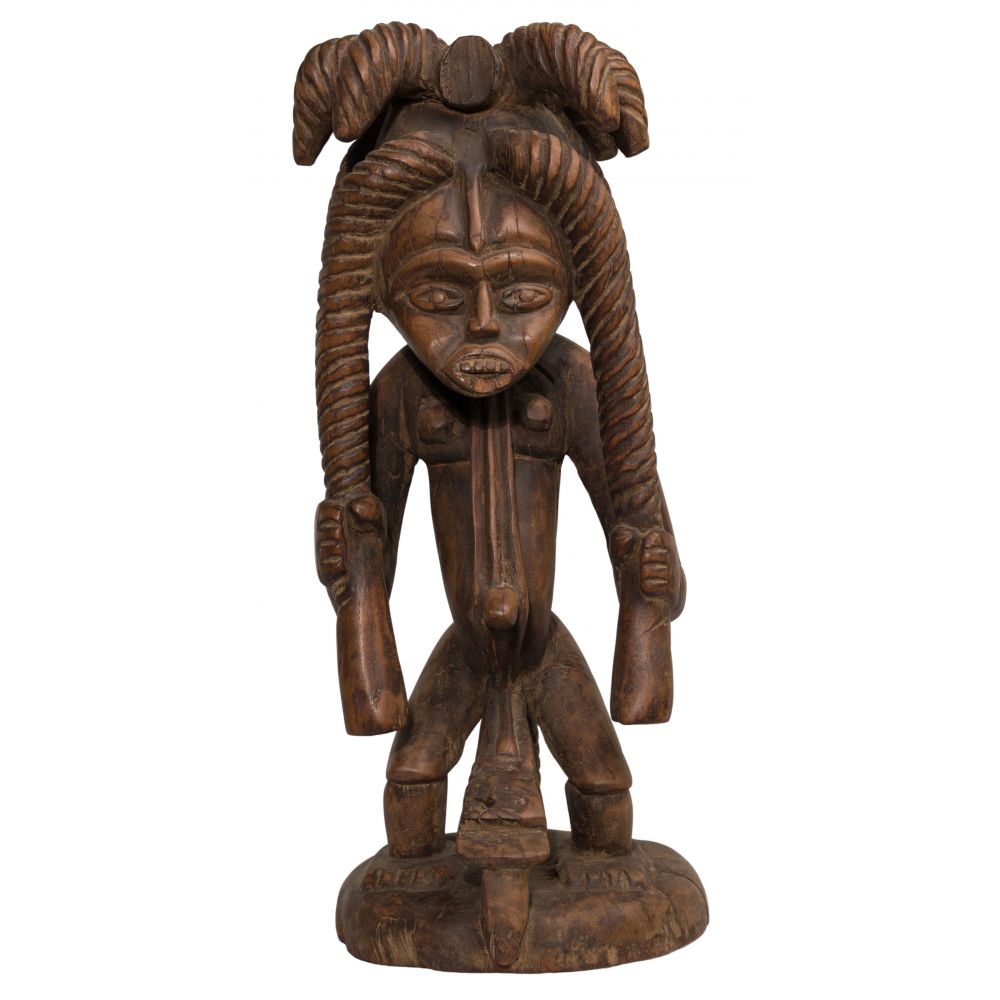 Appraisal: AFRICAN FANG FIGURECarved wood reliquary figure