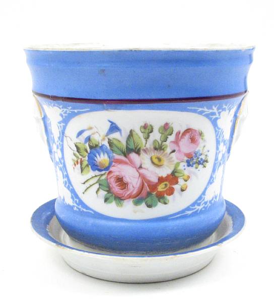 Appraisal: A French porcelain jardiniere height in diameter in