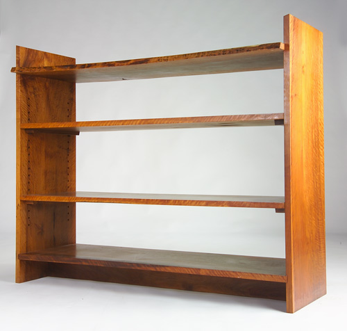 Appraisal: GEORGE NAKASHIMA Walnut open bookcase with four shelves the top