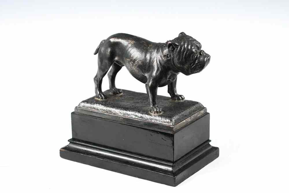 Appraisal: CAST SILVER BULLDOG FIGURE - Cast Sterling Silver Bulldog Figure