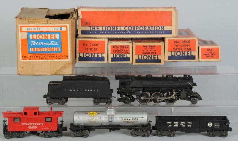 Appraisal: Lionel -Piece Steam Locomotive Freight OB Description Post-war Includes original