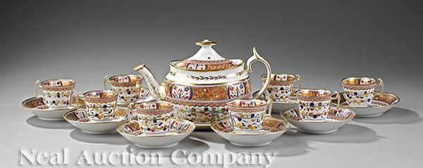 Appraisal: A Spode Porcelain Partial Tea Service c marked pattern comprising