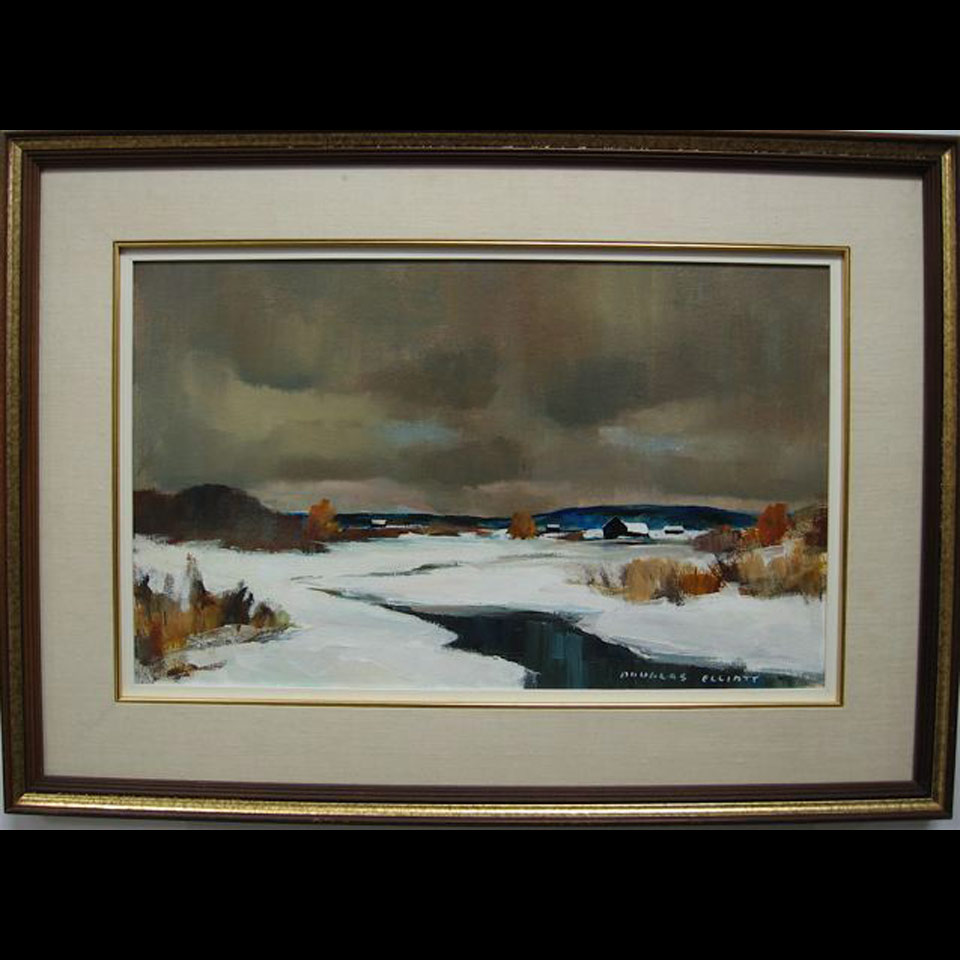 Appraisal: DOUGLAS FERGUSON ELLIOTT - CANADIAN FEBRUARY VISTA ONTARIO ACRYLIC ON