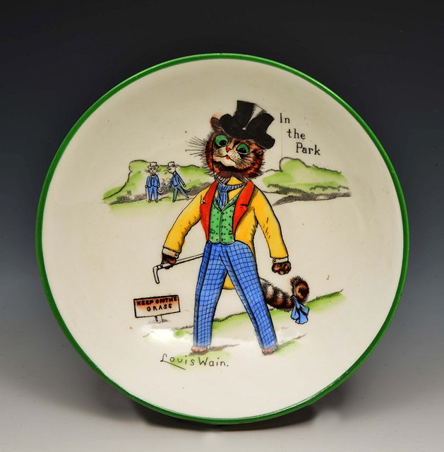 Appraisal: Louis Wain British - for Paragon'In The Park' saucer from