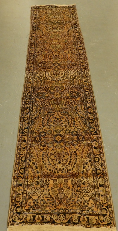 Appraisal: C ANTIQUE PERSIAN LILIAHAN WOOL RUNNER Persia Circa Ivory field