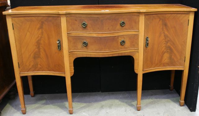 Appraisal: A light mahogany Georgian style sideboard th century cm wide