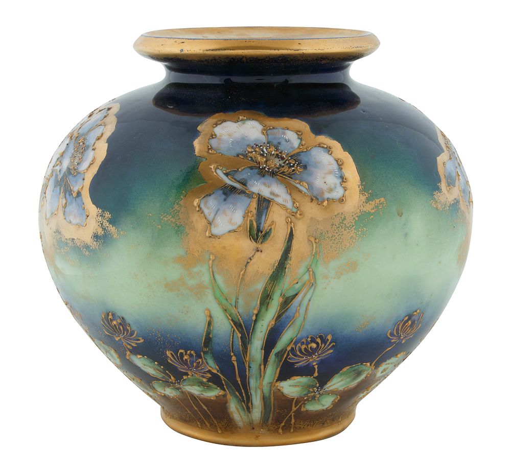 Appraisal: TH CENTURY TURN-TEPLITZ-BOHEMIA RSTK AUSTRIAN ART NOUVEAU PORCELAIN VASE TH