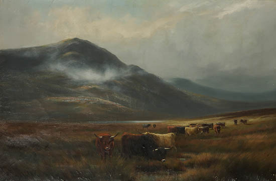 Appraisal: Henry Hadfield Cubley British - In Glen Croe and Glen