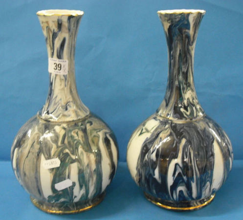 Appraisal: Pair Of Large Early th Century Flow Paint Design Bluster