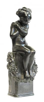 Appraisal: A BRONZE FIGURE by Phoebe Stabler modelled as a young