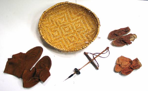 Appraisal: A group of Southwest utilitarian items Three pairs of Navajo