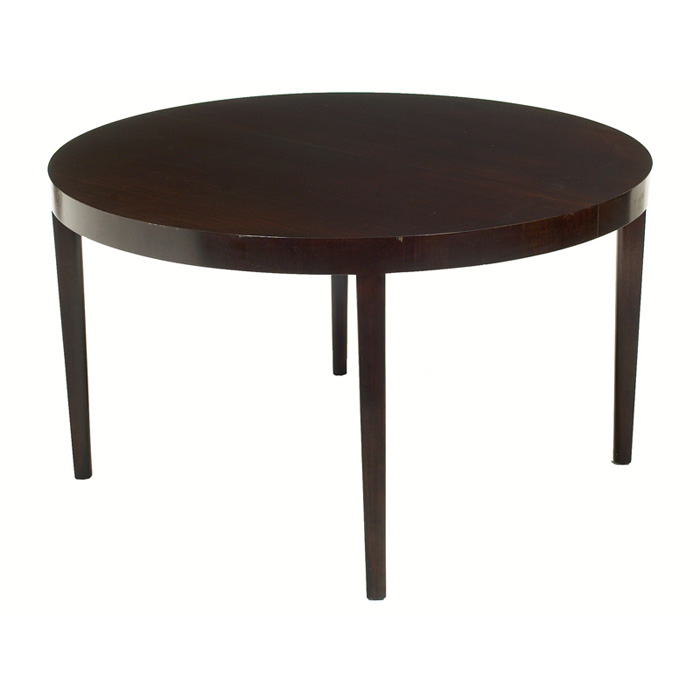 Appraisal: Edward Wormley dining table by Dunbar mahogany round form with