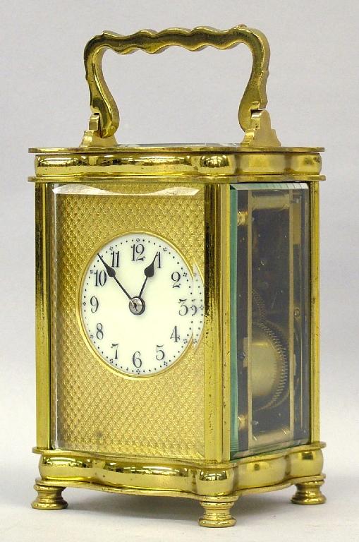 Appraisal: French carriage clock the movement striking on a gong the