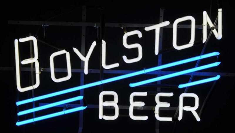 Appraisal: Boylston Beer Neon Sign Description s Blue and white neon