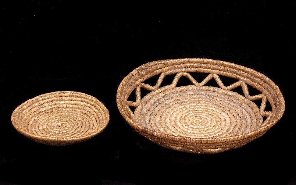 Appraisal: Papago Indian Hand Woven Coil Basket Pair For your consideration