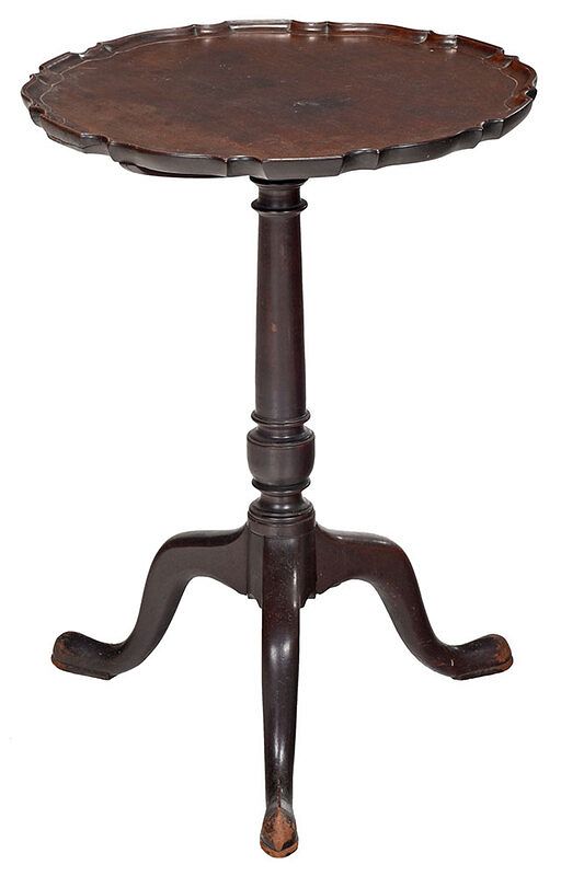 Appraisal: George III Carved Mahogany Pie Crust Candlestand British th or