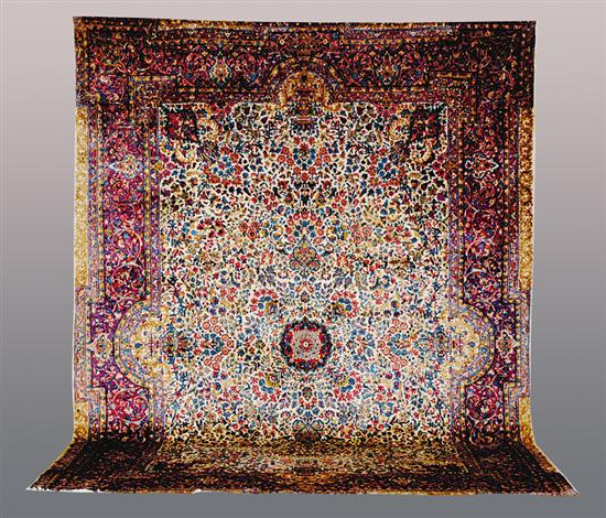 Appraisal: Kerman carpet ' x ' Provenance Property from a South