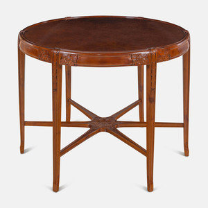 Appraisal: L on Jallot French - Center Table c cherry and