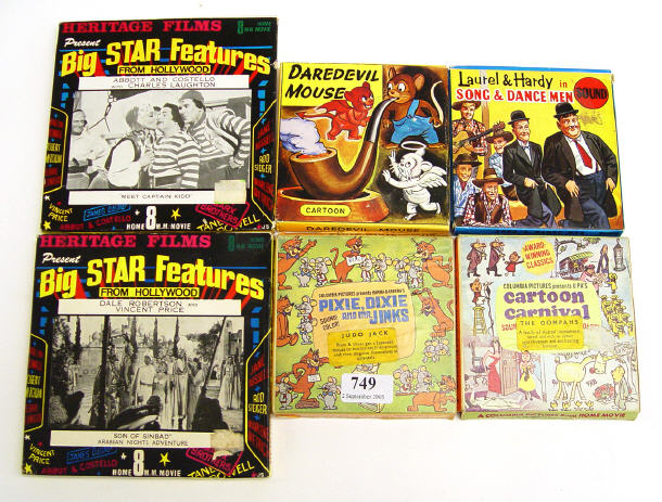 Appraisal: Collection of four boxed children's cartoon film reels and two