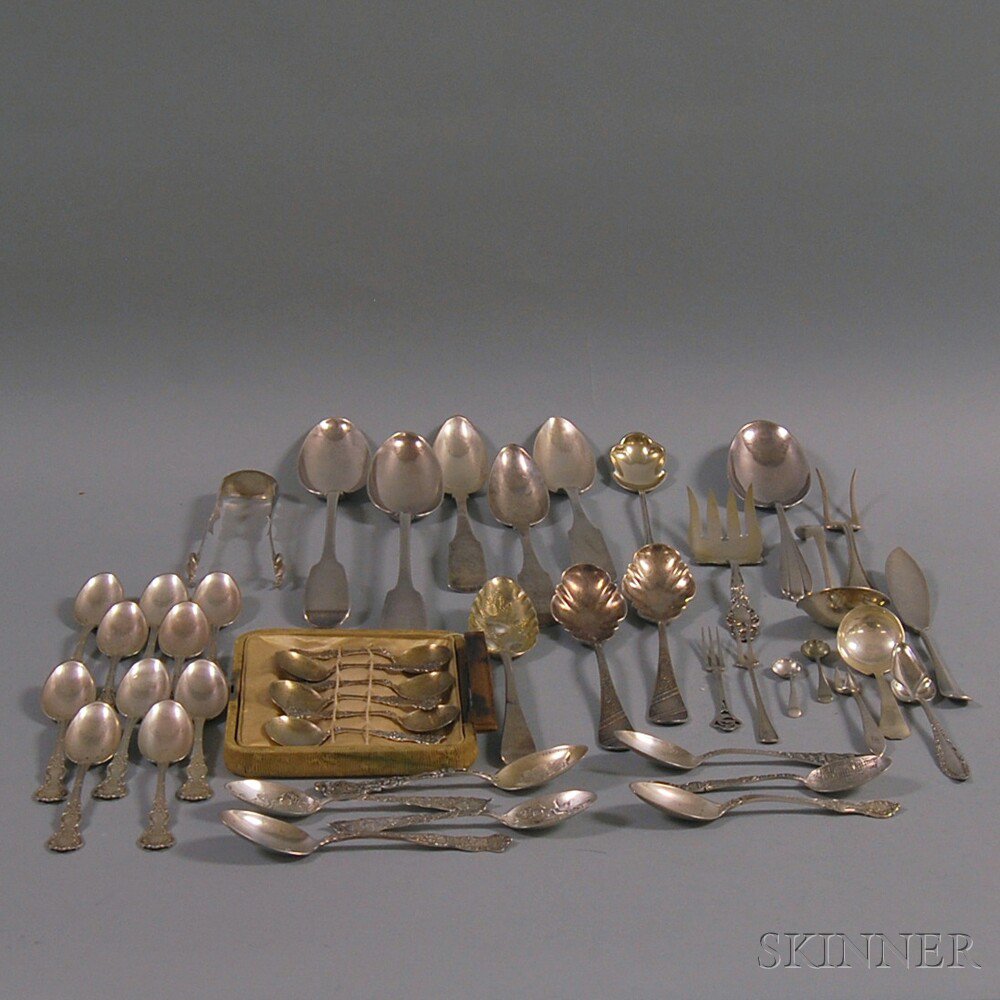 Appraisal: Group of Assorted English and American Mostly Silver Flatware mostly