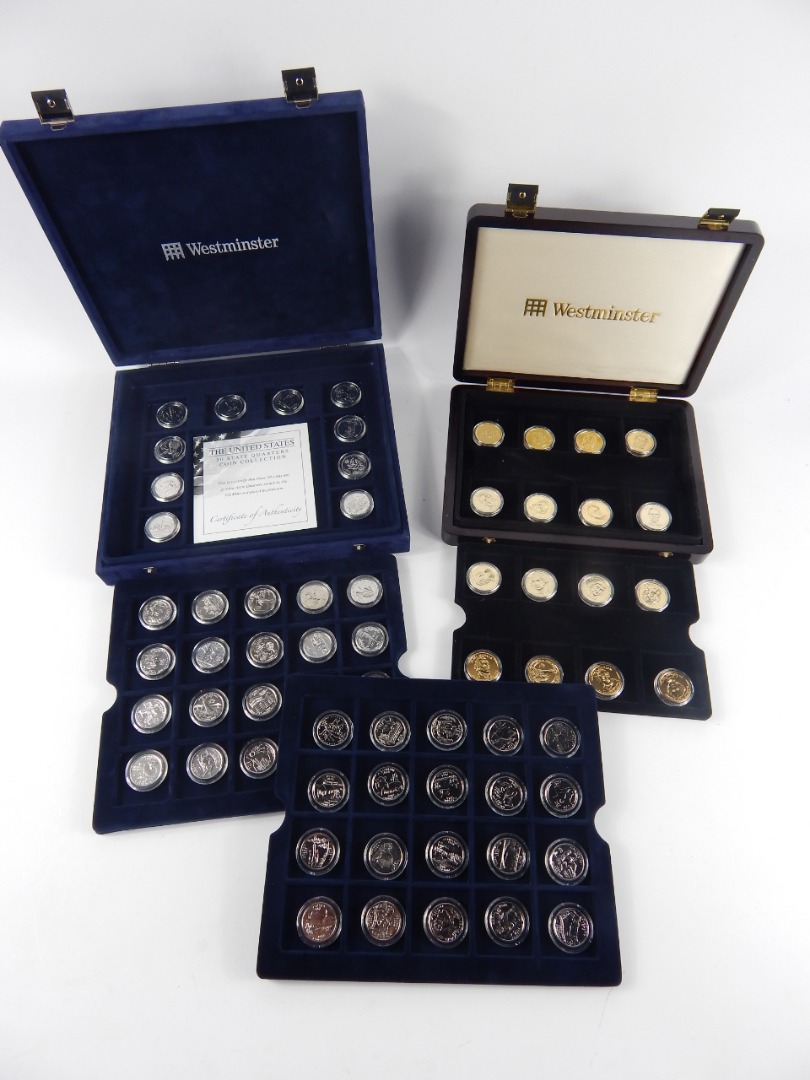 Appraisal: A Westminster United States State Quarters Coin Collection boxed with