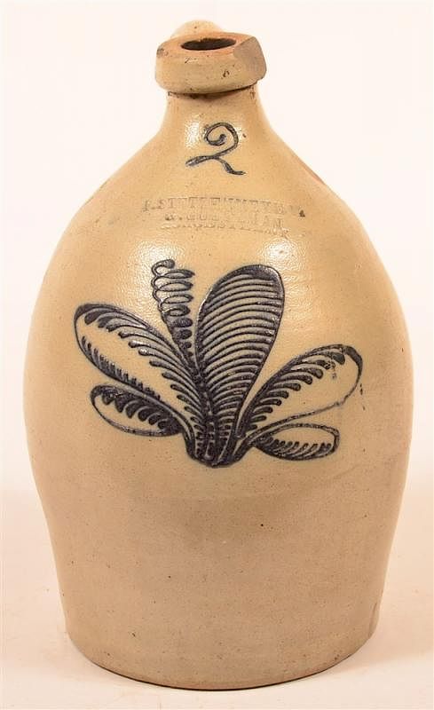 Appraisal: F Stetzenmeyer G Goetzman Stoneware Jug F Stetzenmeyer G Goetzman