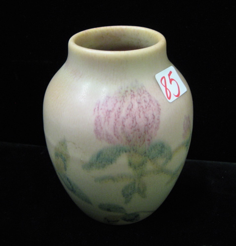 Appraisal: ROOKWOOD MATTE GLAZE VASE hand painted stylized floral pattern on