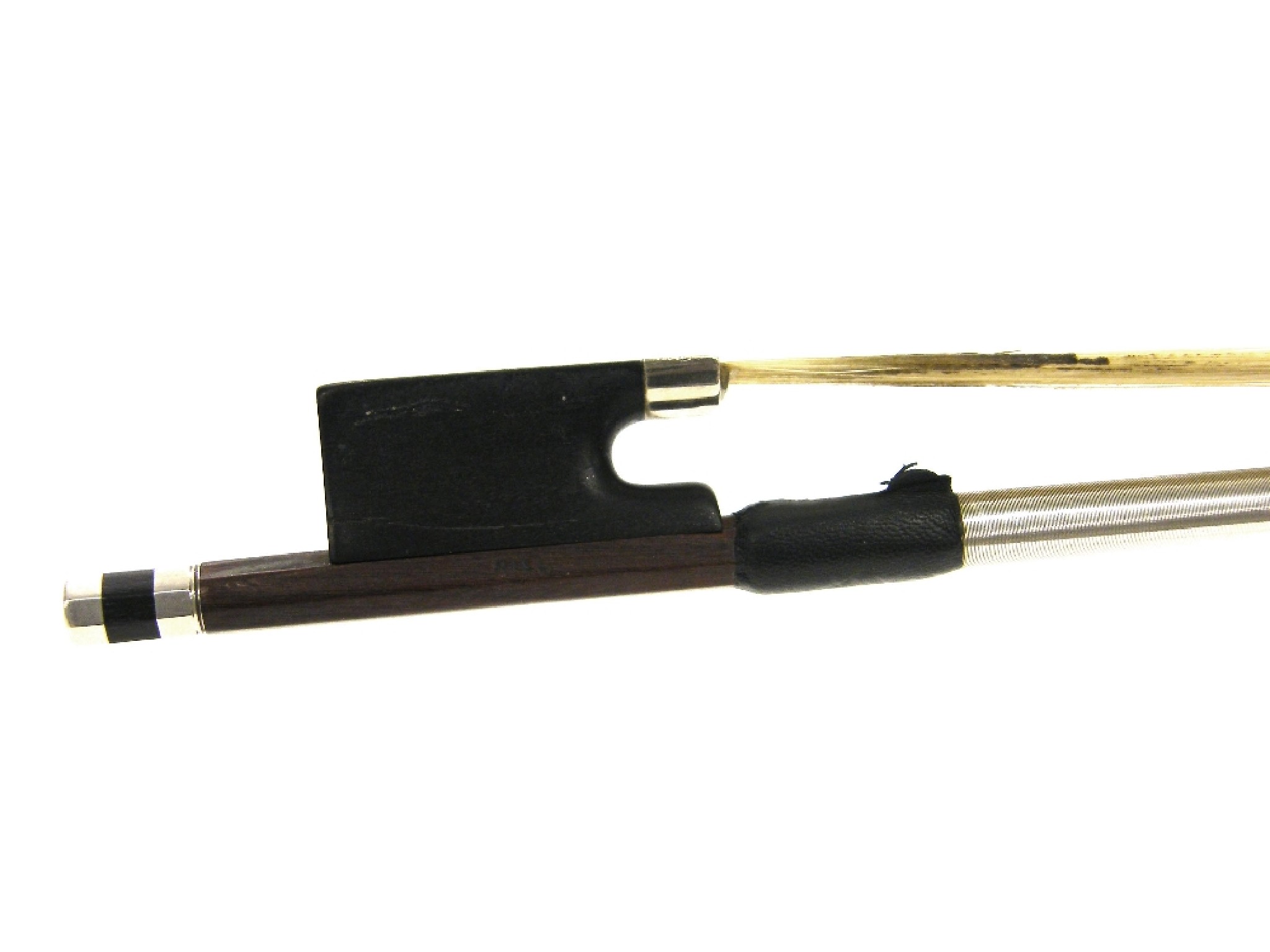 Appraisal: English silver mounted violin bow by W E Hill Sons