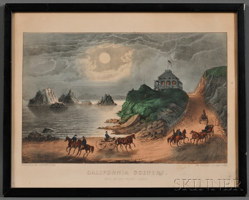 Appraisal: Currier Ives publishers American - California Scenery Seal Rocks-Point Lobos