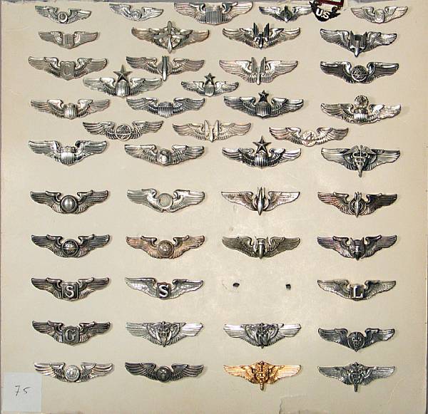 Appraisal: A lot of World War two-inch shirt wings Comprising six