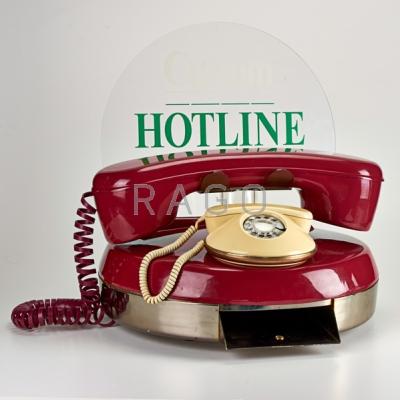 Appraisal: POP ART TELEPHONE Oversize light up telephone fitted with a