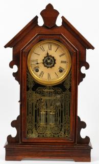 Appraisal: ANSONIA WALNUT MANTEL CLOCK C ANSONIA WALNUT MANTEL CLOCK C